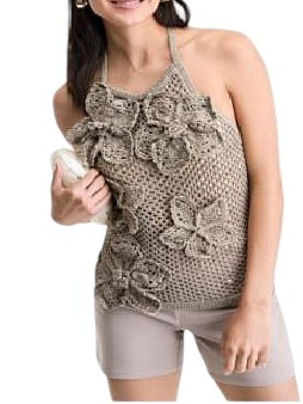 I.N.C. International Concepts Metallic Knit Halter Top